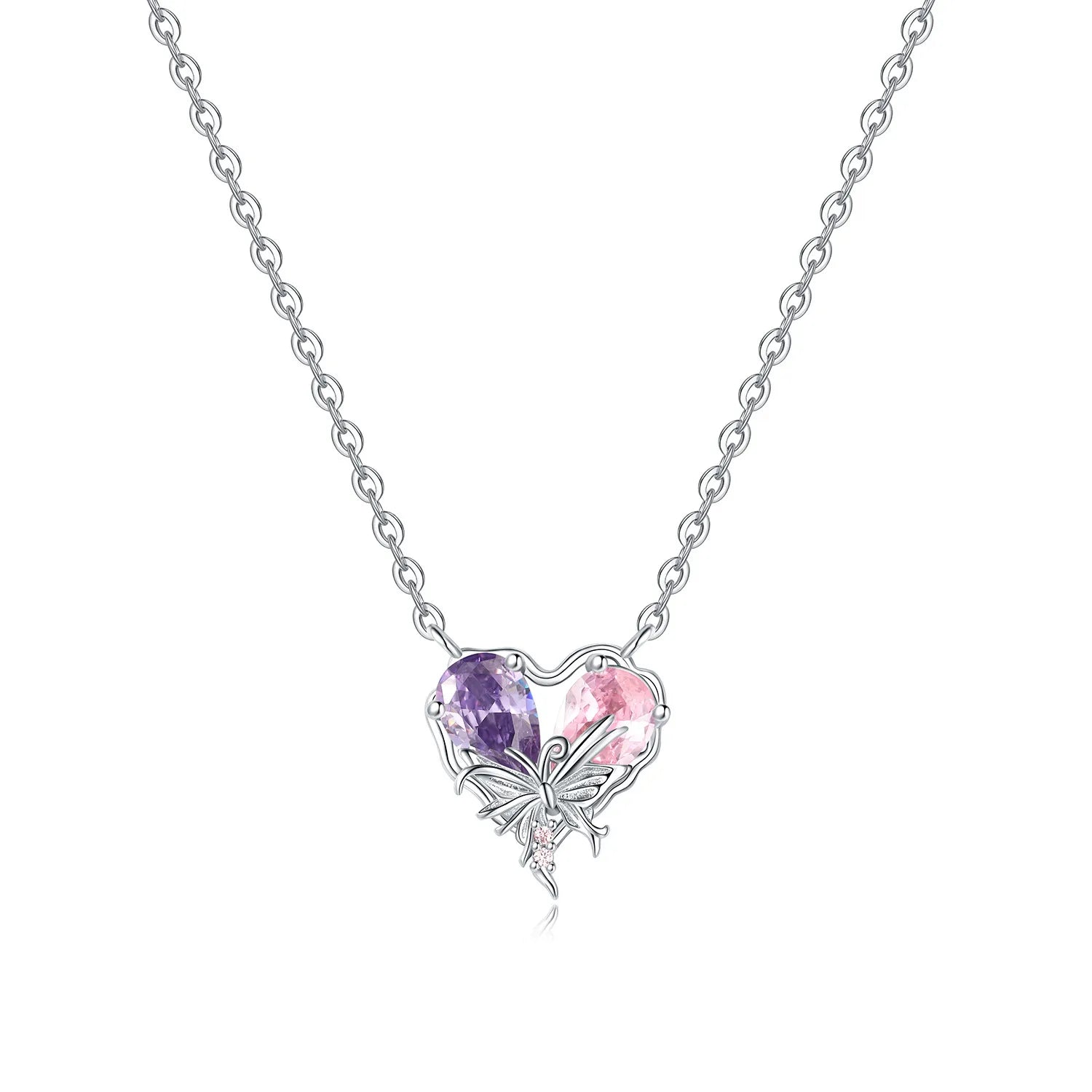 Trèfle Heart Necklace in Sterling Silver 92
