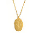 Gold-Plated Birth Flower Necklace