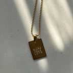Elegant Gold Engraved Pendant Necklace